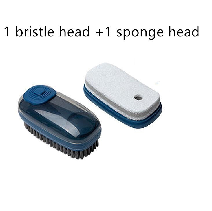 Multifunctional Automatic Liquid Dispensing Cleaning Brush — Soft Shoe, Laundry & Clothes Scrubber (3 Colours + Replacement Heads)
