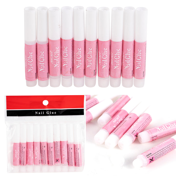 Nail Art Glue for Press-On Nails — 2g Personal Use, 10-Pack, Lasts ~1 Week
