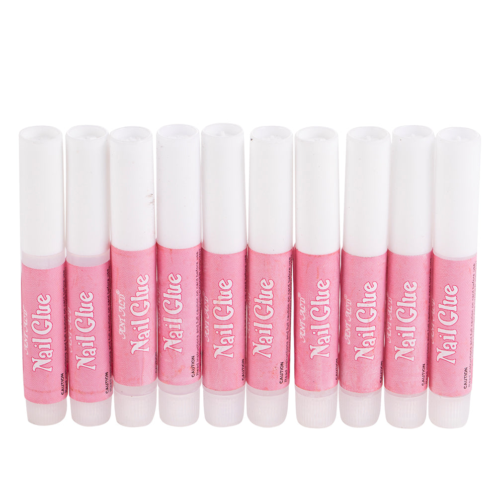Nail Art Glue for Press-On Nails — 2g Personal Use, 10-Pack, Lasts ~1 Week