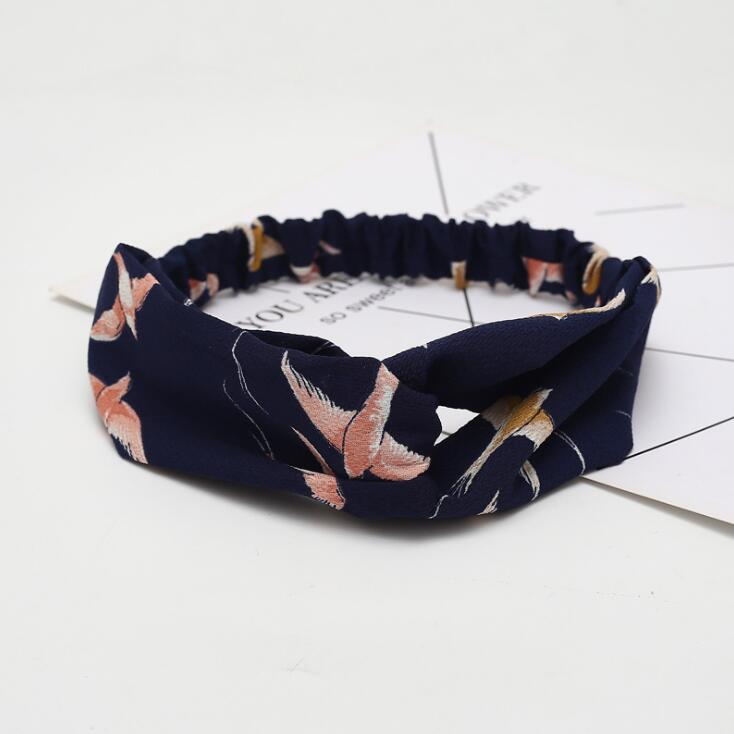 Women's Retro Style Printed Headband — Vintage Fabric Hair Band for Daily Wear, Yoga & Skincare
