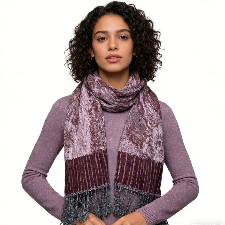 2pcs Glamorous Dinner Accessory Rich Jacquard Texture Catches Light Evening Jacquard Scarf,Luxe Look For Evening Wear,Scarf,vacation,daily Life,evening Party,Office Appropriate Subtlety For Women Men
