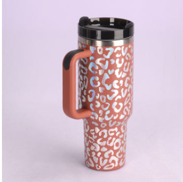 40 oz Insulated Tumbler with Handle & Straw — Stainless Steel Spill-Proof Vacuum Mug for Car, Gym, Office & Travel (30+ Colours)
