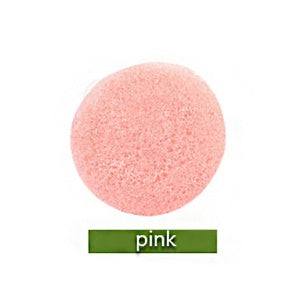 Round Konjac Facial Cleansing Sponge — Natural Konnyaku Exfoliator Face Wash Puff (5 Colours)