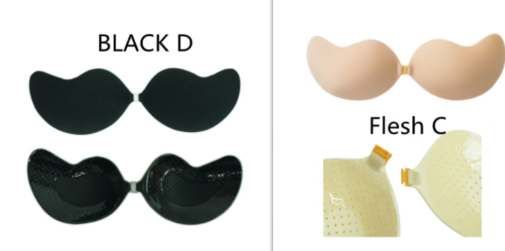 Deep V Invisible Silicone Bra – Strapless Push-Up Adhesive Bra