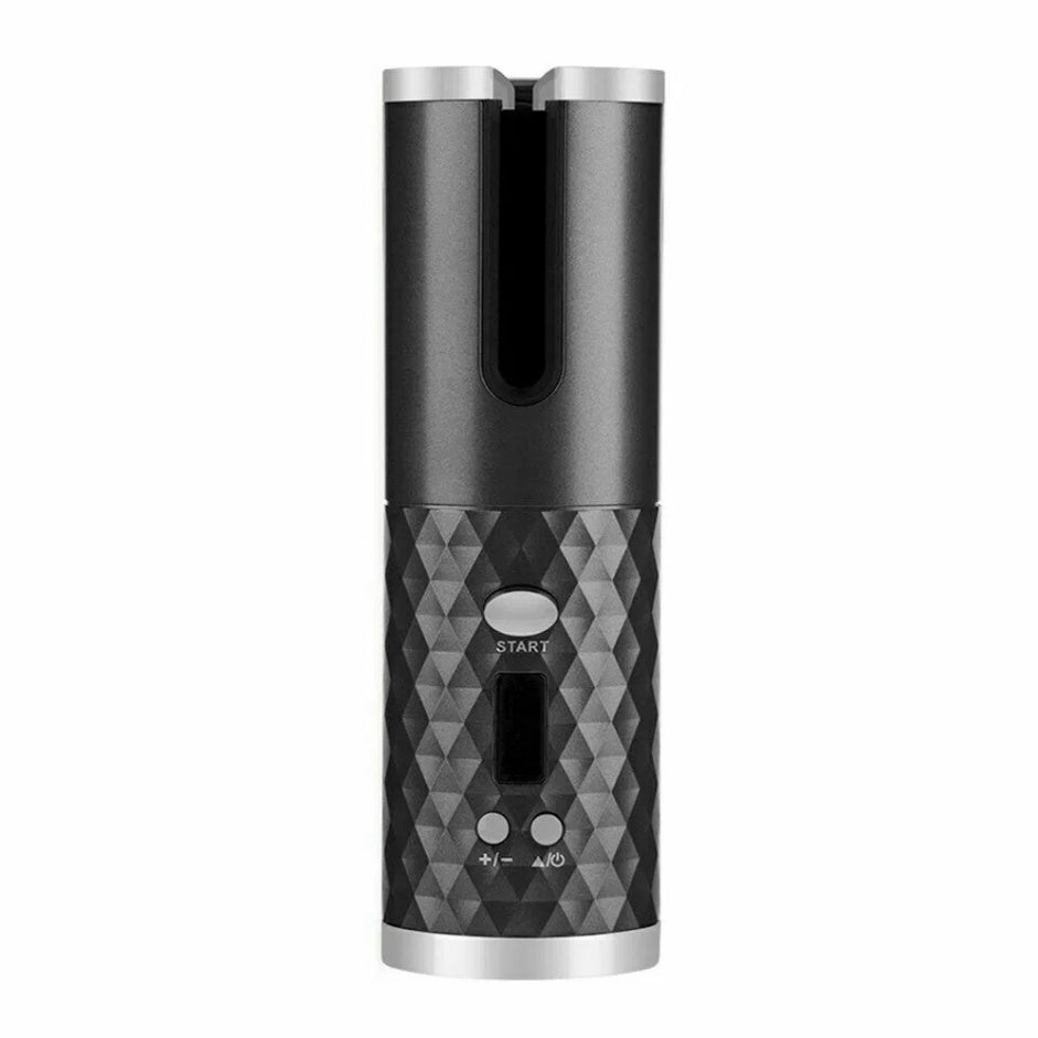 LCD Cordless Auto-Rotating Ceramic Hair Curler — Wireless Waver Curling Iron