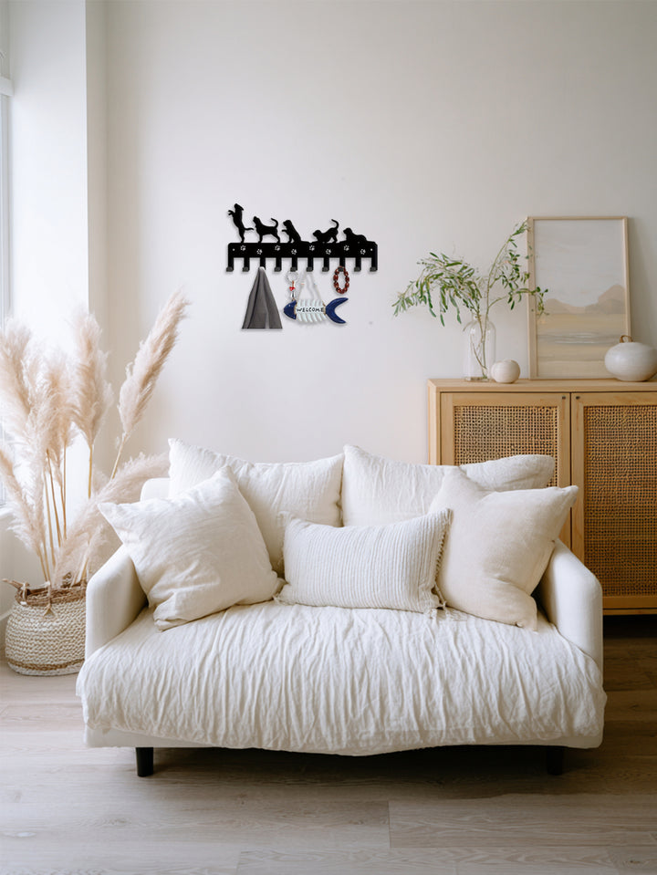 Animal-Inspired Wall-Mounted Key Holder — Detachable Upright Hook Organizer for Home & Entryway