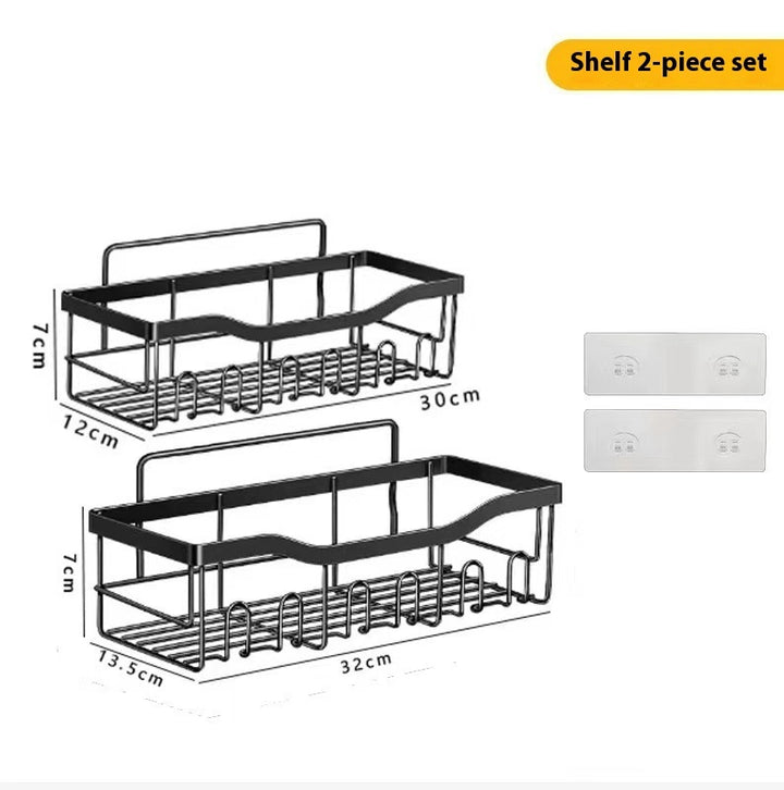 Punch-free Bathroom Storage Rack