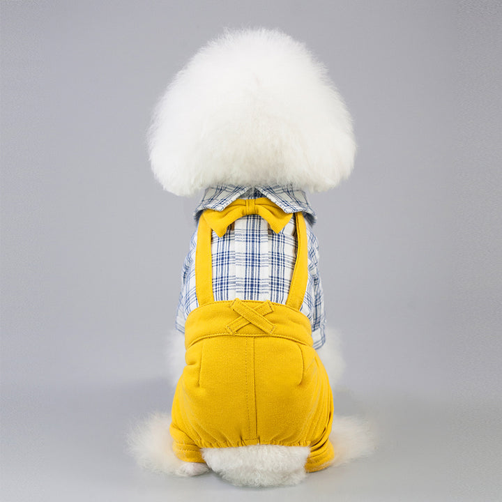 Stylish Plaid Pet Outfit – Cotton Dog &amp; Cat Clothing