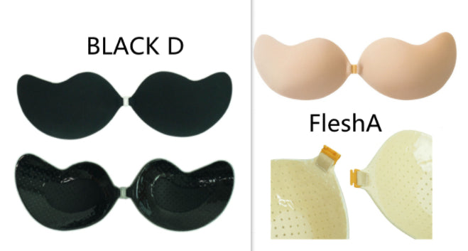 Deep V Invisible Silicone Bra – Strapless Push-Up Adhesive Bra