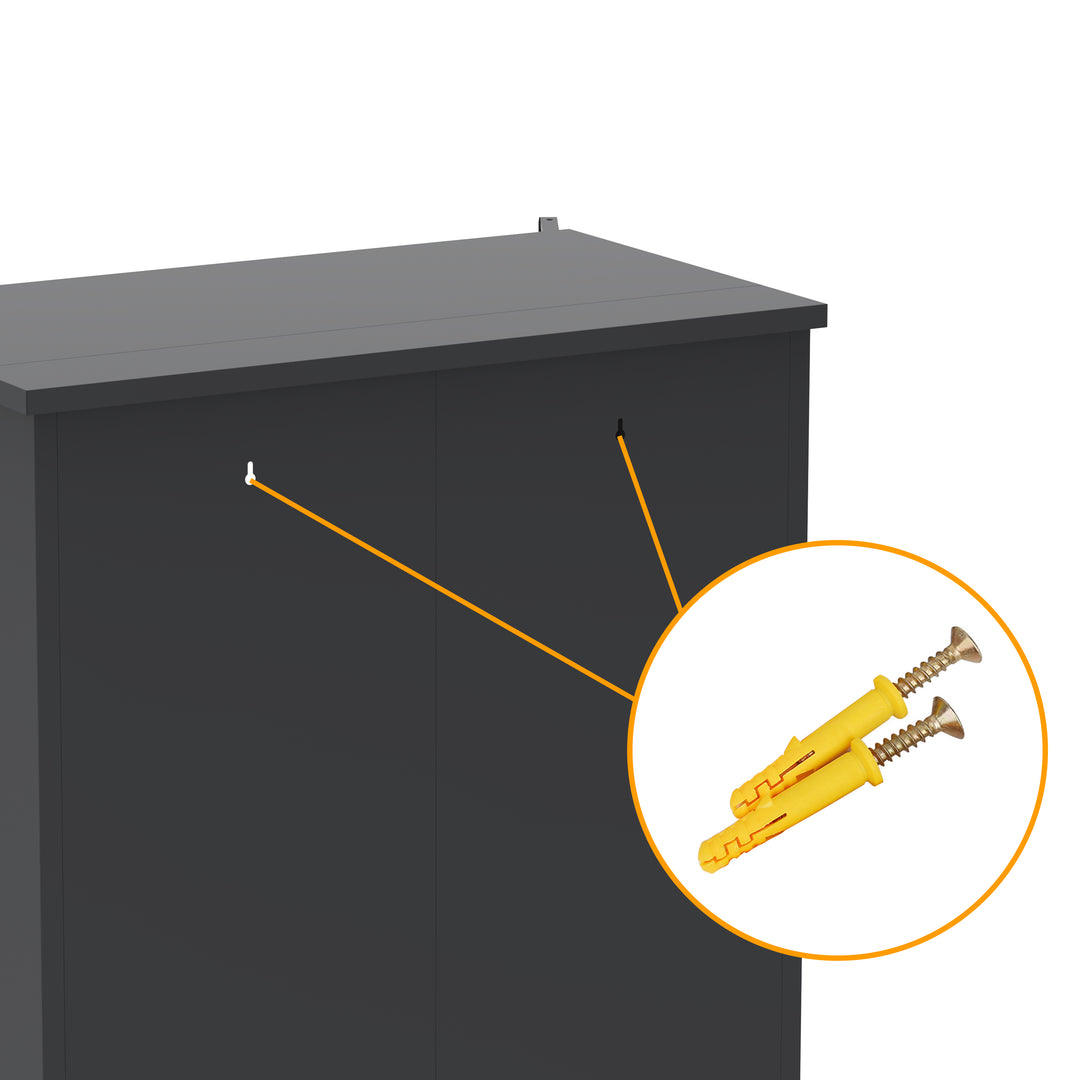73'' Tall Metal Tool Storage Cabinet, With Ample Storage Space For Garage,Warehouse,Garden,Office, Living Room,Bathroom,Utility Room Slate