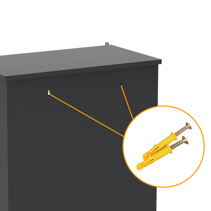 73'' Tall Metal Tool Storage Cabinet, With Ample Storage Space For Garage,Warehouse,Garden,Office, Living Room,Bathroom,Utility Room Slate
