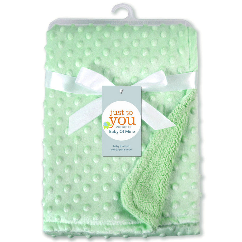 Polar Dot Newborn Baby Swaddle Blanket — Soft Wrap Envelope Bedding for Newborns (Pink/Purple/Blue/Gray/Green/White)