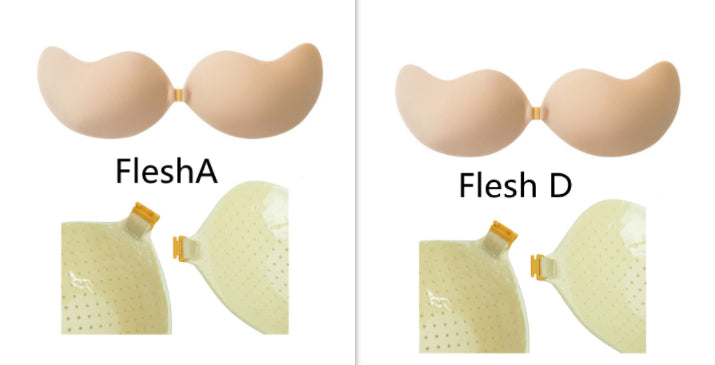 Deep V Invisible Silicone Bra – Strapless Push-Up Adhesive Bra