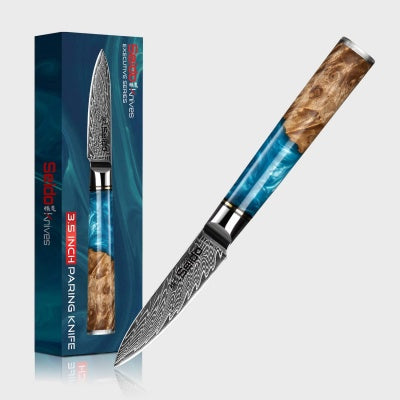 Professional Damascus Style Chef Knife Set – Premium Stainless Steel Kitchen Knives