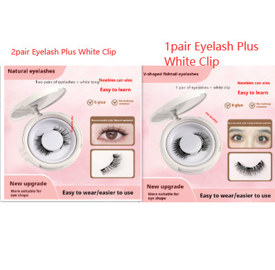 Magnetic Mink False Eyelashes — No-Glue Little Devil Style, Sizes 9–14 with Applicator Clip