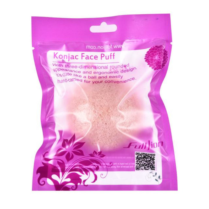 Round Konjac Facial Cleansing Sponge — Natural Konnyaku Exfoliator Face Wash Puff (5 Colours)
