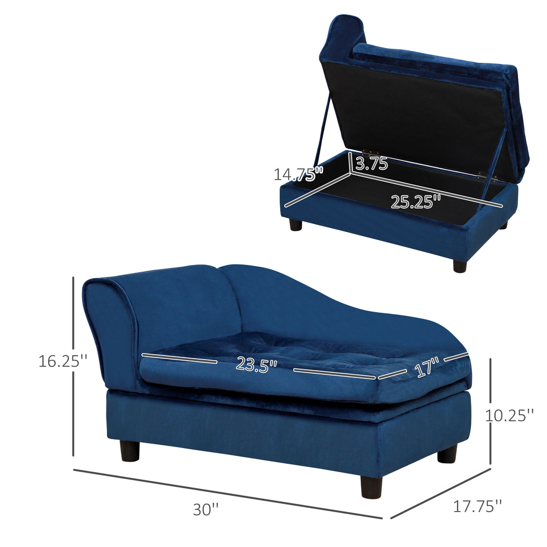 Luxury Small Dog Sofa Bed with Hidden Storage – Modern Pet Couch