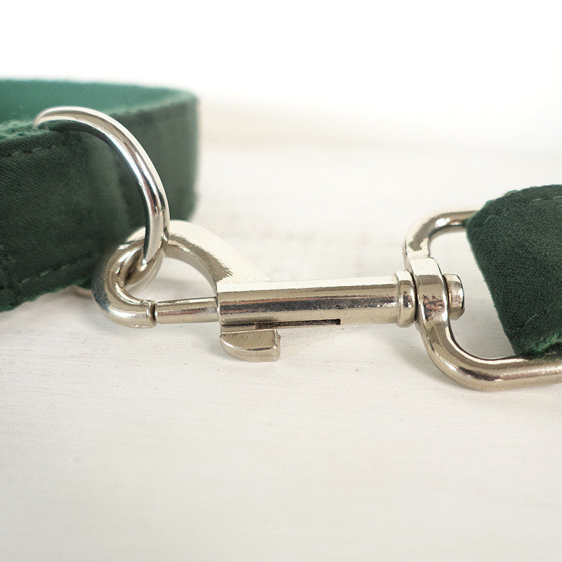Velvet Dog Collar &amp; Leash Set – Adjustable Pet Collar and Lead
