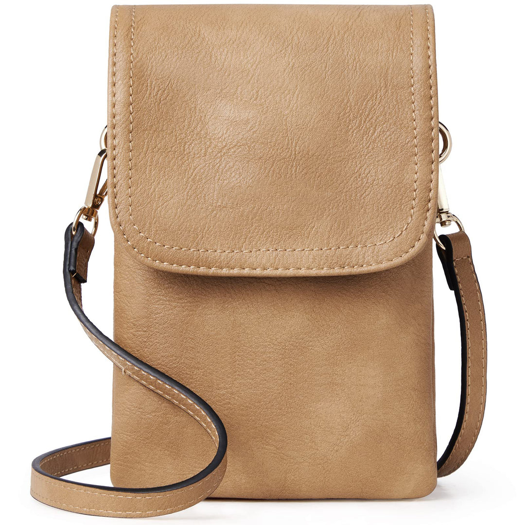 Mini PU Leather Phone Crossbody Bag – Multi-Compartment Wallet Shoulder Bag