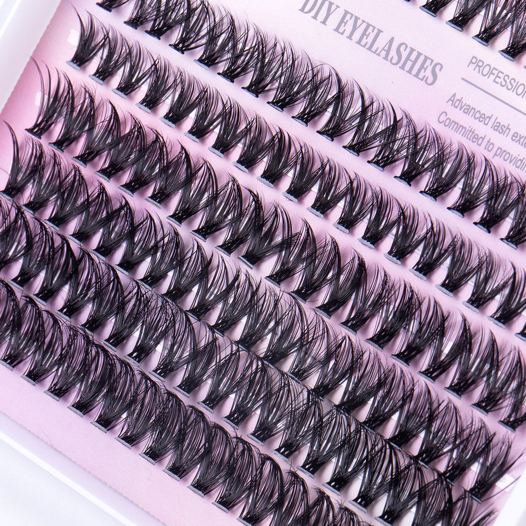 240 Segmented Lash Clusters — 12 Rows Mixed 30D + 40D for DIY Lash Extensions