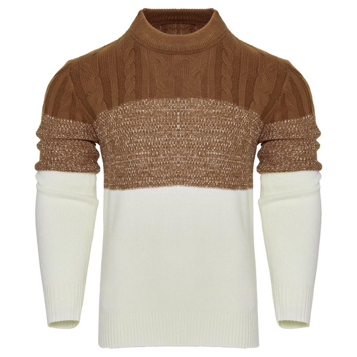 Men's Knitted Sweater Fashion Long-sleeved Pullover Tops Fall And Winter Clothing