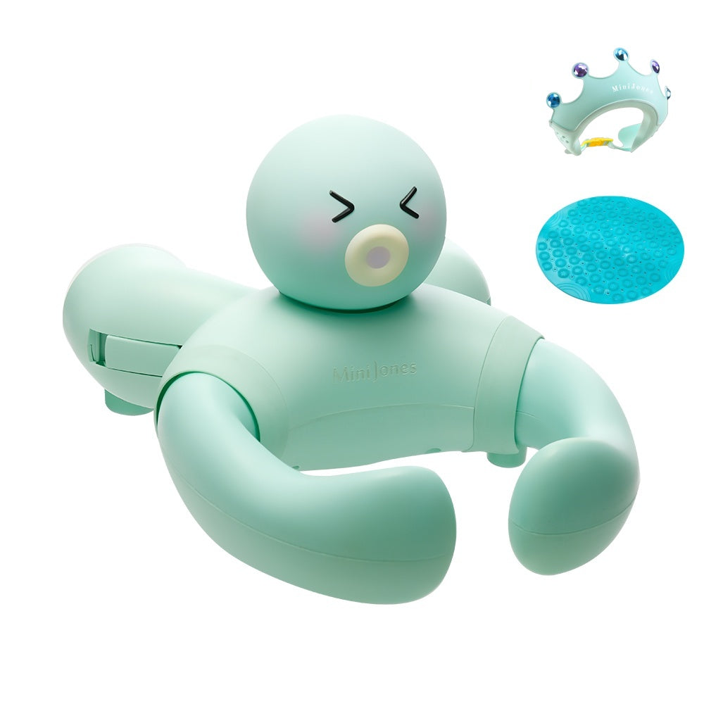 MiniJones Baby Bath Stand — Suction Cup Wall-Mounted Adjustable Width Portable Shower Holder for Infants