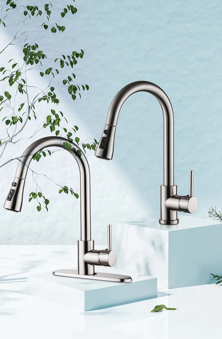 Stainless Steel Pull-Out Basin Mixing Faucet