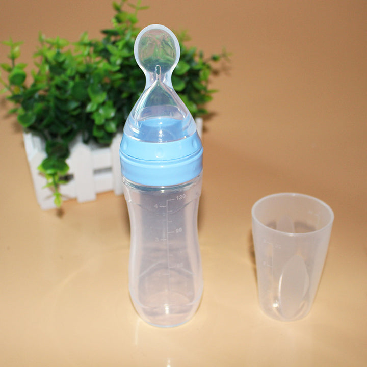 Baby Spoon Bottle Feeder — Squeeze Spoon Dispenser for Puree, Cereal & Baby Food (Multiple Colours & Sets)