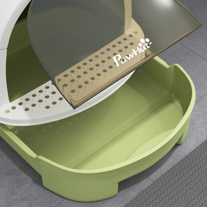 Covered Cat Litter Box with Drawer & Deodorizing Filters – Enclosed Kitty Toilet