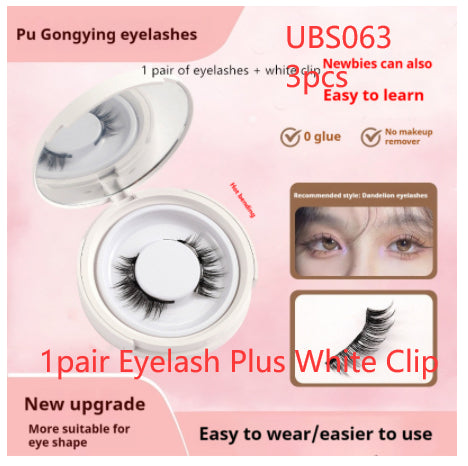 Magnetic Mink False Eyelashes — No-Glue Little Devil Style, Sizes 9–14 with Applicator Clip