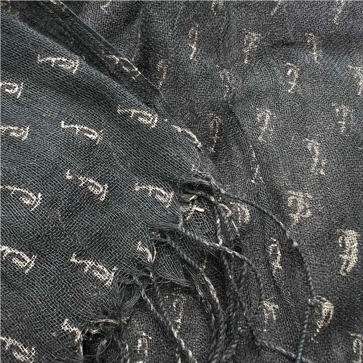 Elegant Abstract Evening Scarf,Black Printed Scarf,Versatile Everyday Scarf ,Pairs With All Casual Outfits,Office Appropriate Subtlety For Women Men