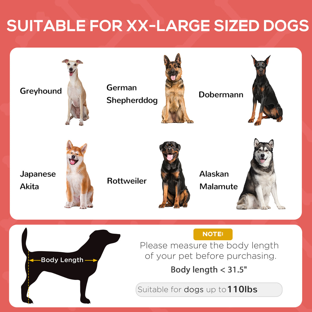 48" x 36" Elevated Portable Dog Cot Cooling Pet Bed with UV Protection Canopy Shade, Red