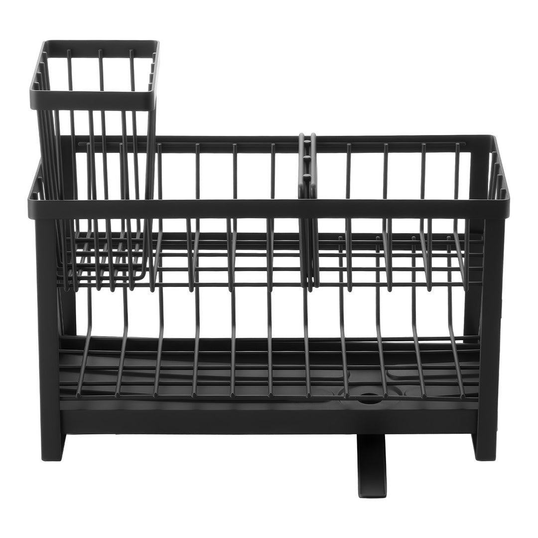 Kitchen Sink Caddy Sponge Holder — Countertop Organizer for Kitchen Essentials Storage (Black)