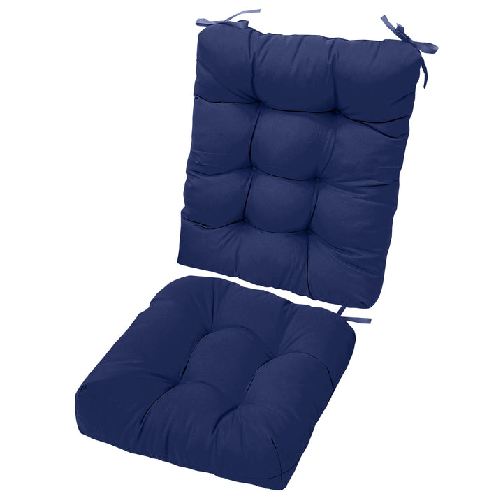 2-Piece Waterproof Rocking Chair Cushion Set — Oxford Cloth, Non-Slip Ties, Seat & Back Pad for Indoor & Outdoor Use (9 Colours)