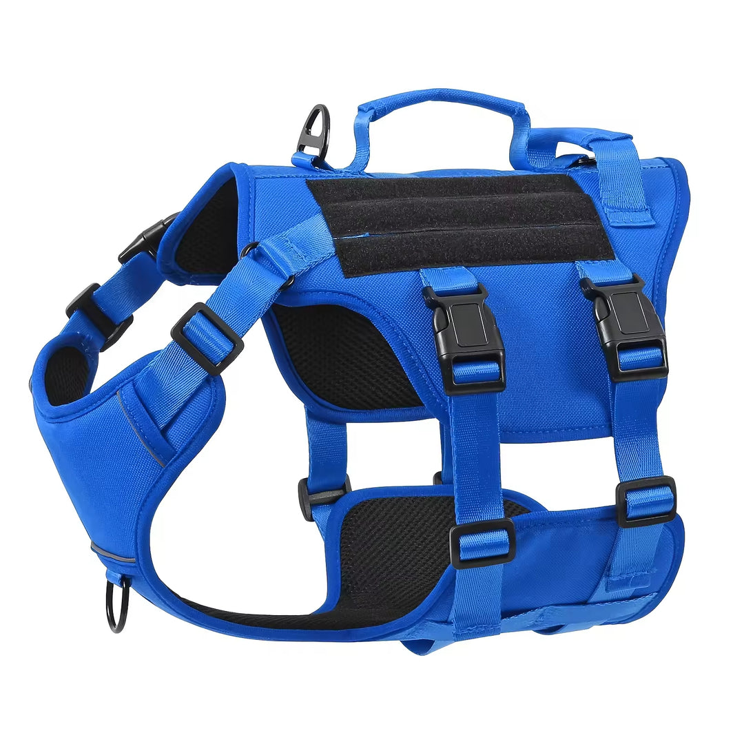Tactical Dog Harness – Adjustable No-Pull Reflective Vest for Large Dogs