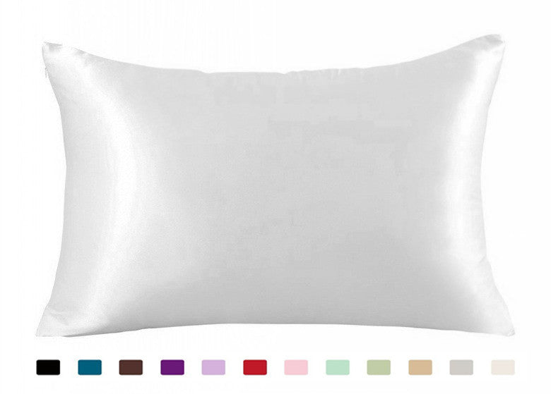 Satin Silk Pillowcase — Ice Silk Smooth Single Pillowcase, Anti-Frizz Hair & Skin Sleep Cover