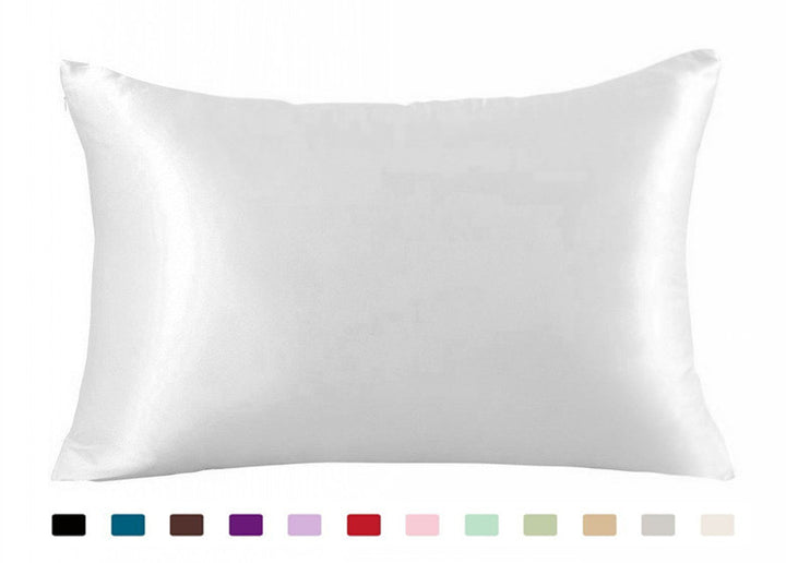 Satin Silk Pillowcase — Ice Silk Smooth Single Pillowcase, Anti-Frizz Hair & Skin Sleep Cover
