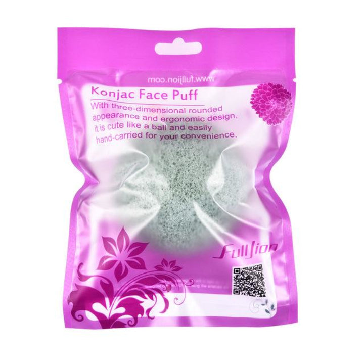 Round Konjac Facial Cleansing Sponge — Natural Konnyaku Exfoliator Face Wash Puff (5 Colours)