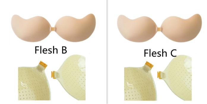 Deep V Invisible Silicone Bra – Strapless Push-Up Adhesive Bra