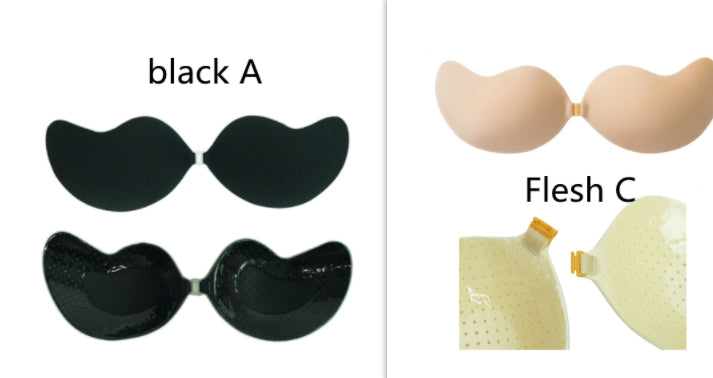 Deep V Invisible Silicone Bra – Strapless Push-Up Adhesive Bra