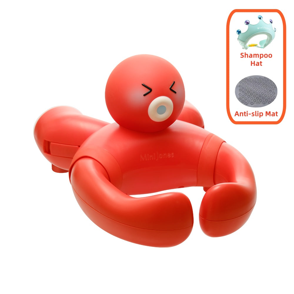 MiniJones Baby Bath Stand — Suction Cup Wall-Mounted Adjustable Width Portable Shower Holder for Infants
