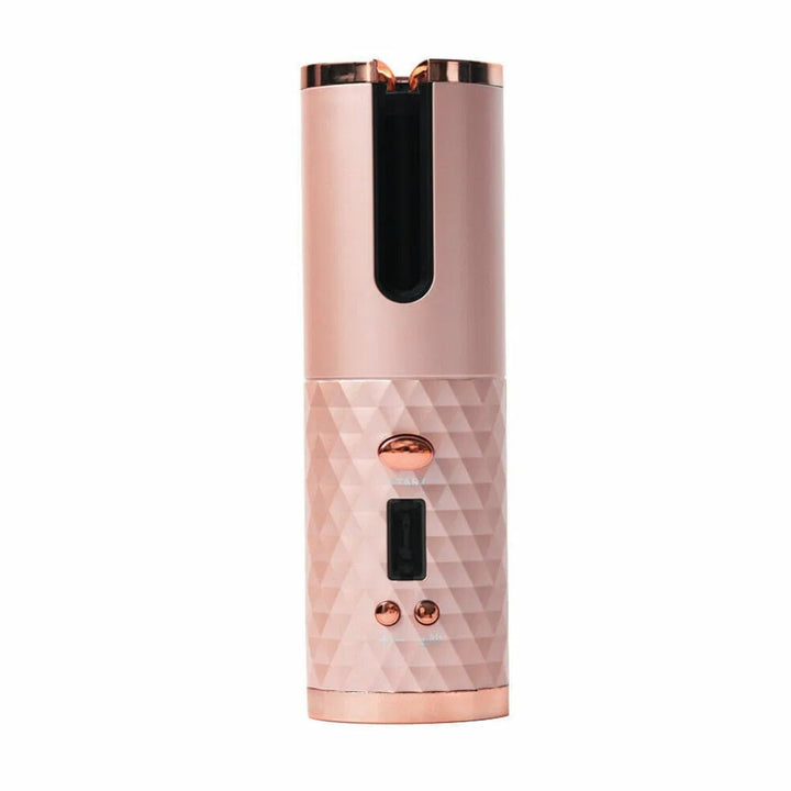 LCD Cordless Auto-Rotating Ceramic Hair Curler — Wireless Waver Curling Iron