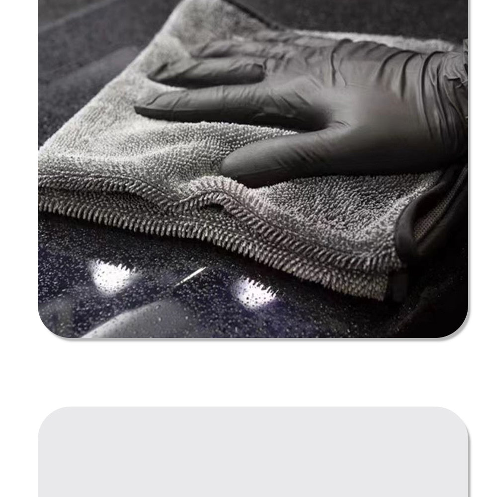 Thickened Microfiber Car Detailing Towel — Non-Shedding, Seamless, Ultra-Absorbent Auto Cleaning Cloth (500g / 600g / 1200g)