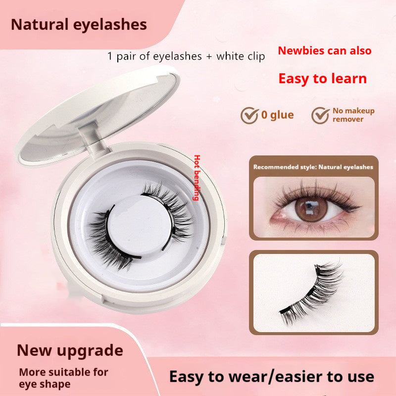 Magnetic Mink False Eyelashes — No-Glue Little Devil Style, Sizes 9–14 with Applicator Clip