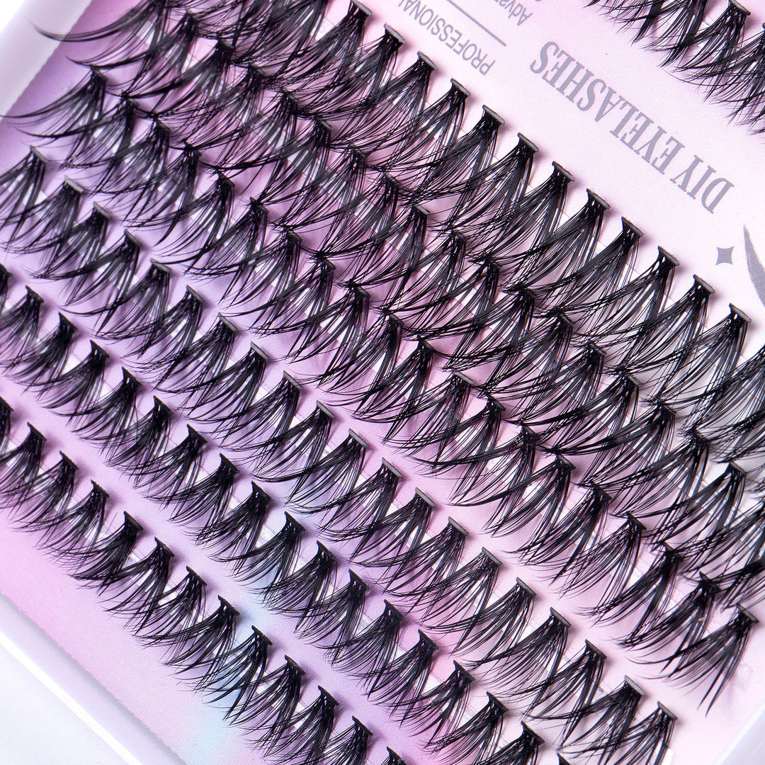 240 Segmented Lash Clusters — 12 Rows Mixed 30D + 40D for DIY Lash Extensions