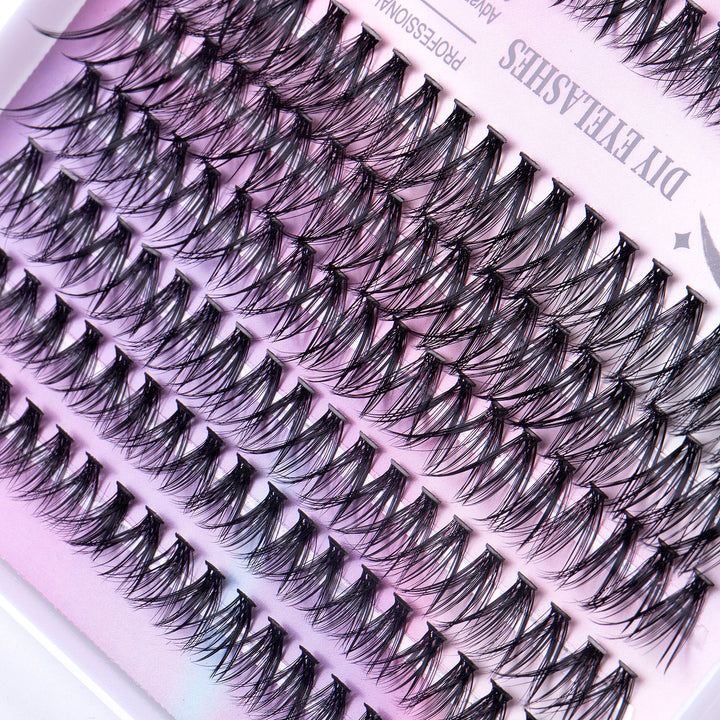240 Segmented Lash Clusters — 12 Rows Mixed 30D + 40D for DIY Lash Extensions