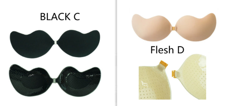 Deep V Invisible Silicone Bra – Strapless Push-Up Adhesive Bra