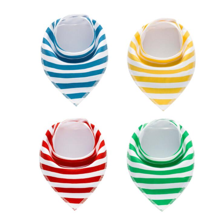 4-Pack Cotton Bandana Baby Bibs — Arrow, Wave & Triangle Print Burp Cloths (Multiple Sets)