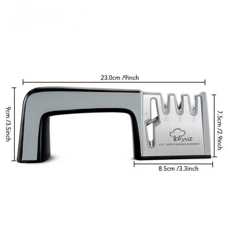 4-in-1 Family Kitchen Knife Sharpener — Multi-Stage Blade Sharpener for Home Use