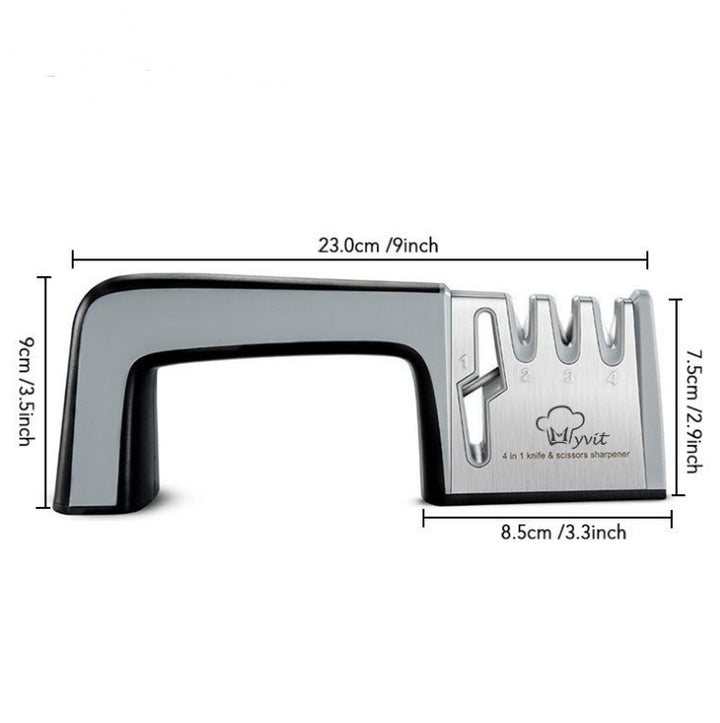 4-in-1 Family Kitchen Knife Sharpener — Multi-Stage Blade Sharpener for Home Use